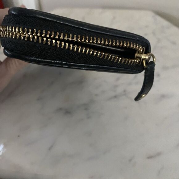 COACH Madison Gathered Leather Large Accordion Zip Around Wallet Black - Picture 11 of 11